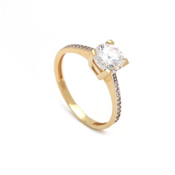 Zásnubný prstienok - prstienok k výročiu svadby - prstienok pri narodení dieťatka - Zlatý zásnubný prsteň GENOVEFFA 1PZ00063