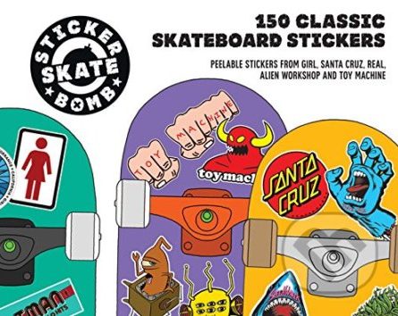 Stickerbomb Skateboard - Samolepky pre deti